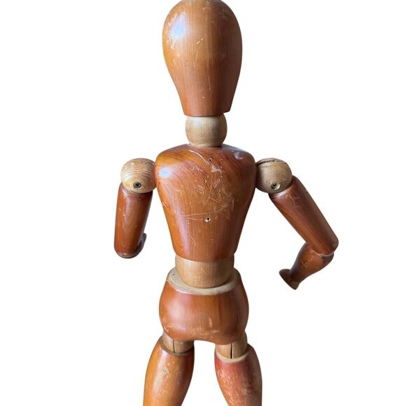 Vintage large wooden articulated artist mannequin - Picture 7 of 9